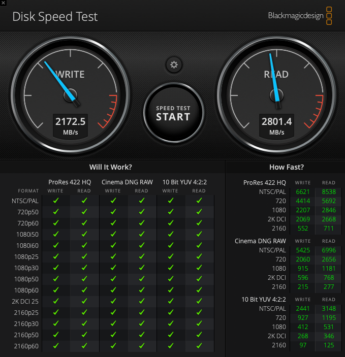 맥북 맥미니 내장디스크 속도측정 앱 Disk Speed Test